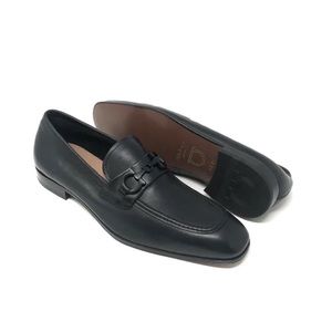 Ferragamo Men’s Asten Black Gancini Bit Loafer Size 7.5E